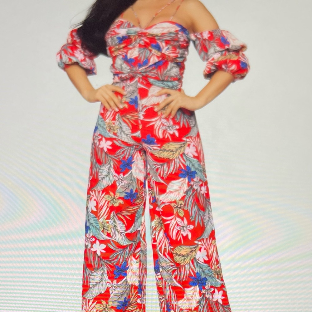 Red combo jumpsuit